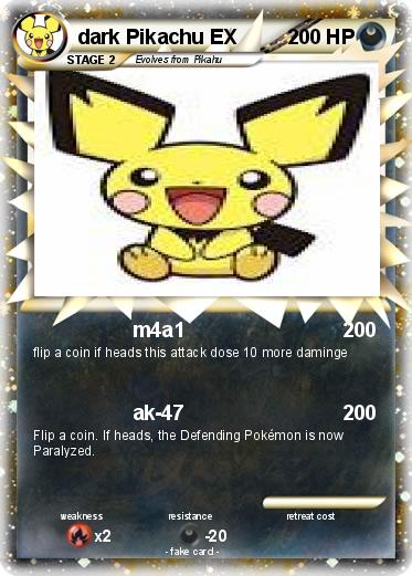 Pokemon dark Pikachu EX