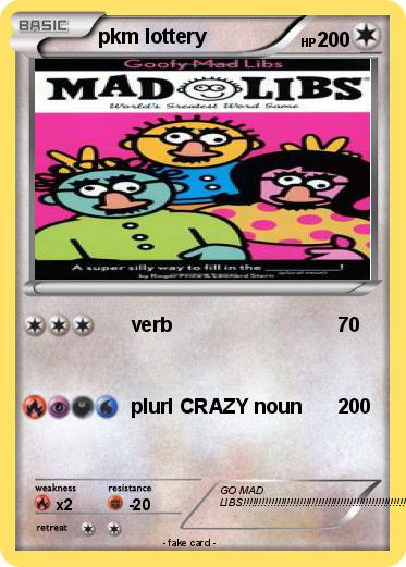 Pokemon pkm lottery