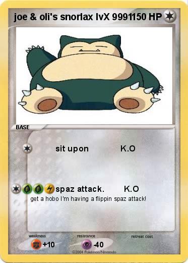 Pokemon joe & oli's snorlax lvX 9991