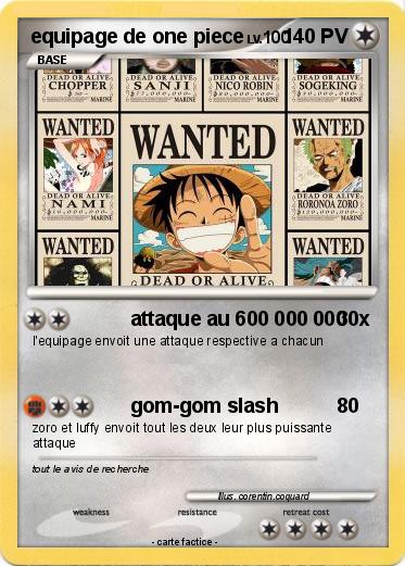 Pokemon equipage de one piece