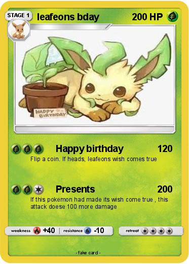 Pokemon leafeons bday