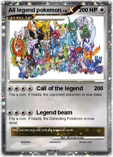 Pokemon All legend pokemon