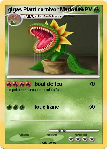 Pokemon gigas Plant carnivor Mario