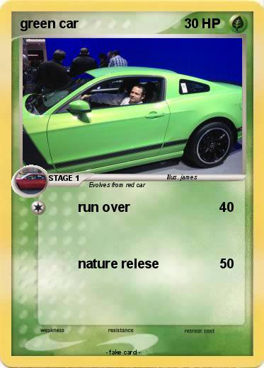 Pokemon green car
