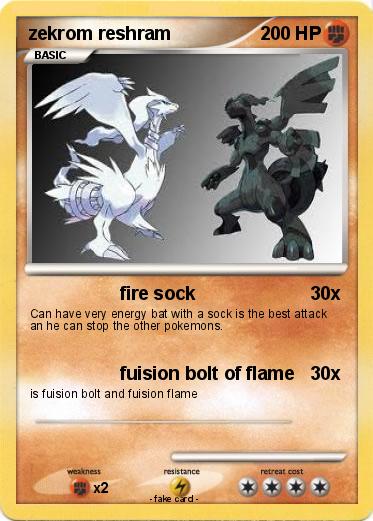 Pokemon zekrom reshram