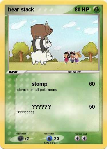 Pokemon bear stack