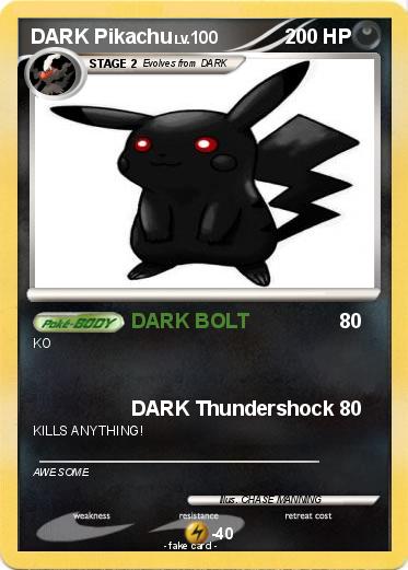 Pokemon DARK Pikachu