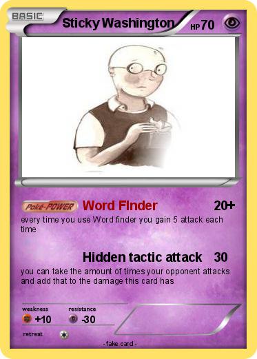 Pokemon Sticky Washington