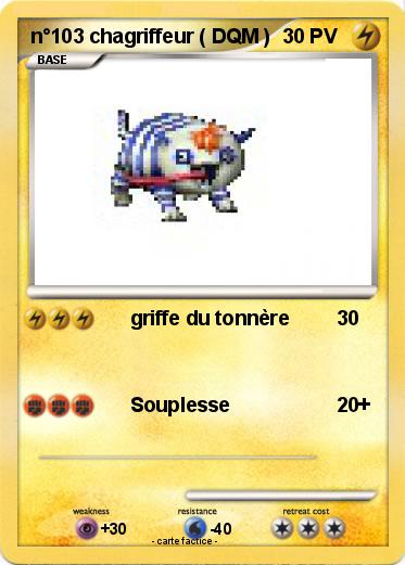 Pokemon n°103 chagriffeur ( DQM )