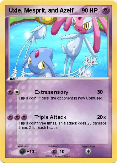 Pokemon Uxie, Mesprit, and Azelf