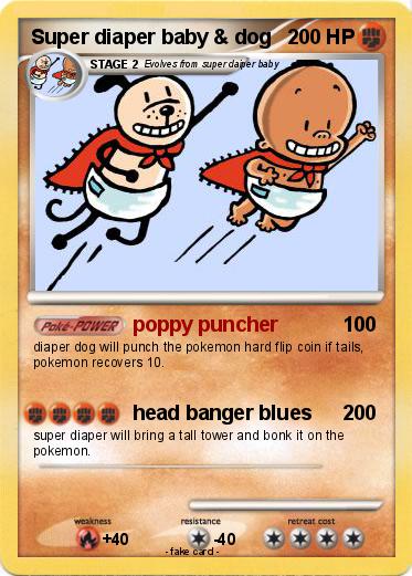 Pokemon Super diaper baby & dog