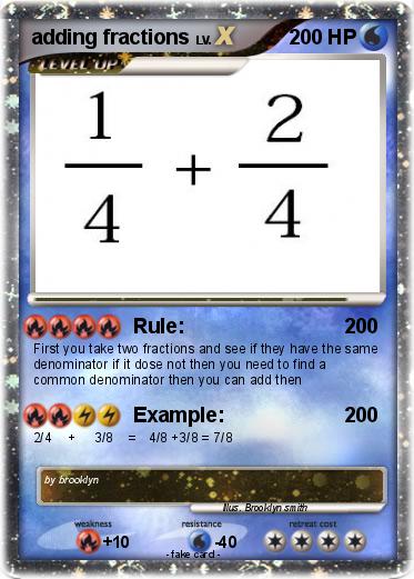 Pokemon adding fractions