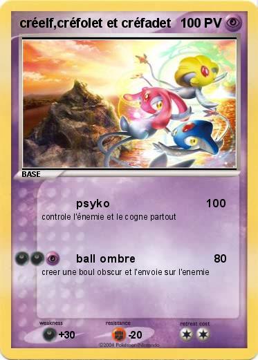 Pokemon créelf,créfolet et créfadet