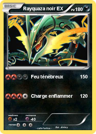 Pokemon Rayquaza noir EX