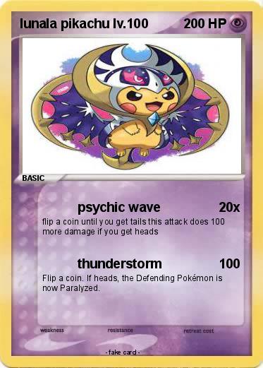 Pokemon lunala pikachu lv.100