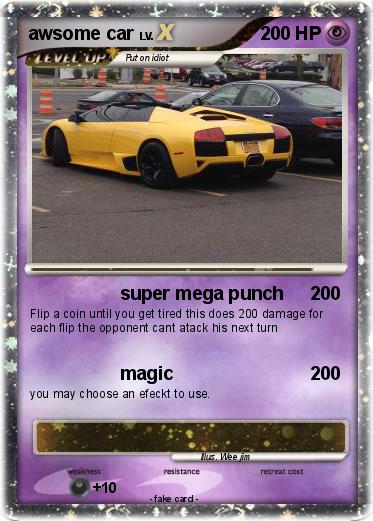 Pokemon awsome car