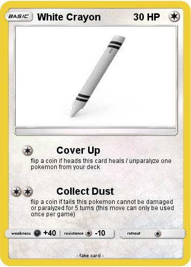 Pokemon White Crayon