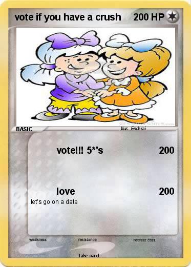Pokemon vote if you have a crush