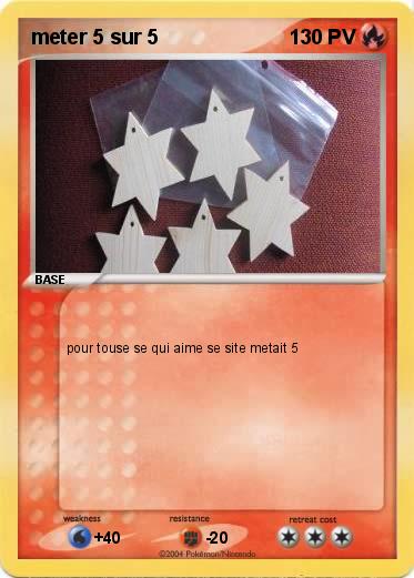 Pokemon meter 5 sur 5
