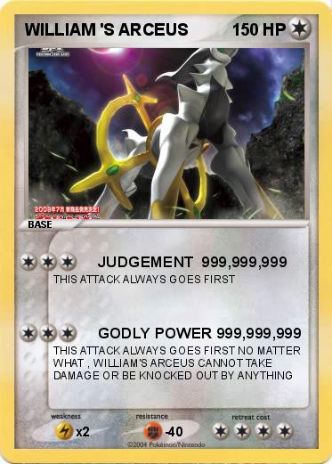 Pokemon WILLIAM 'S ARCEUS
