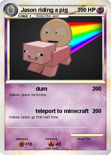 Pokemon Jason riding a pig