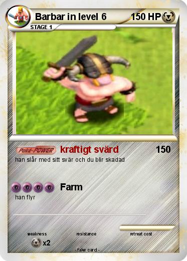 Pokemon Barbar in level 6