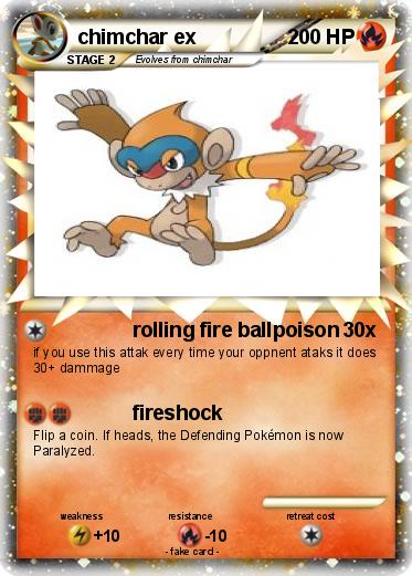 Pokemon chimchar ex