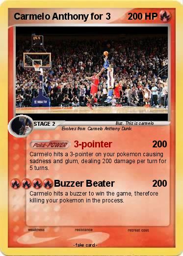 Pokemon Carmelo Anthony for 3