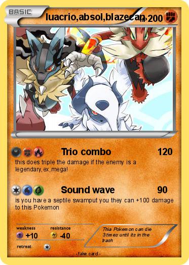 Pokemon luacrio,absol,blazecan