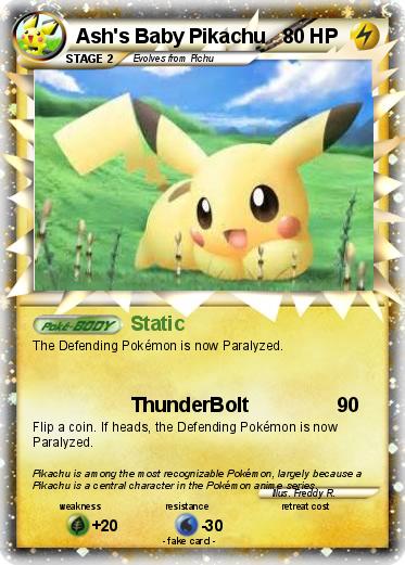 Pokemon Ash's Baby Pikachu