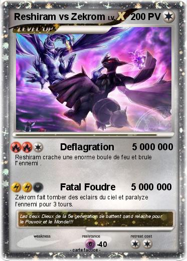 Pokemon Reshiram vs Zekrom