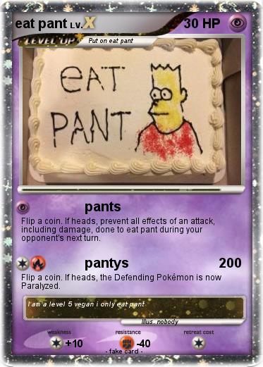 Pokemon eat pant