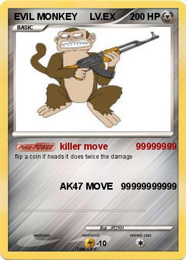 Pokemon EVIL MONKEY     LV.EX