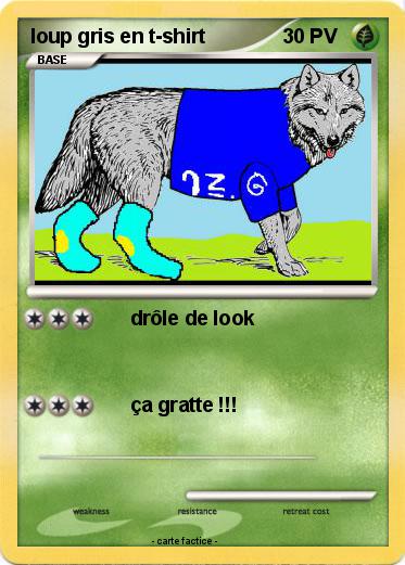 Pokemon loup gris en t-shirt