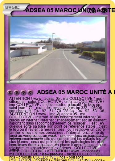 Pokemon ADSEA 05 MAROC UNITÉ A INTERNAT MAROC IME MAROC