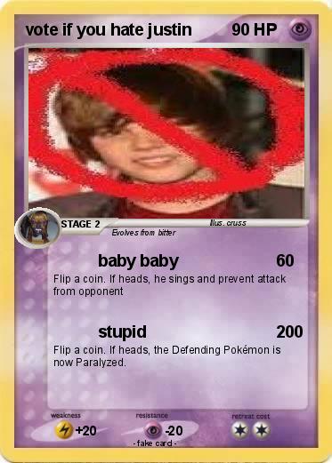 Pokemon vote if you hate justin