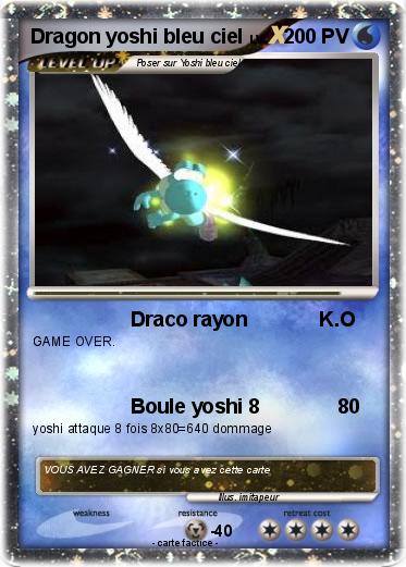 Pokemon Dragon yoshi bleu ciel