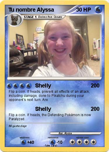 Pokemon Tu nombre Alyssa