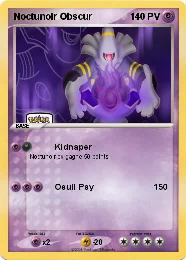 Pokemon Noctunoir Obscur