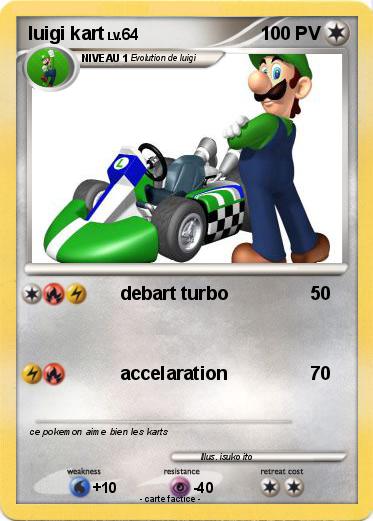 Pokemon luigi kart