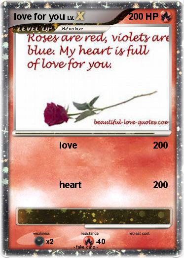 Pokemon love for you