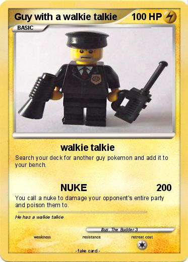 Pokemon Guy with a walkie talkie