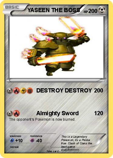 Pokemon YASEEN THE BOSS