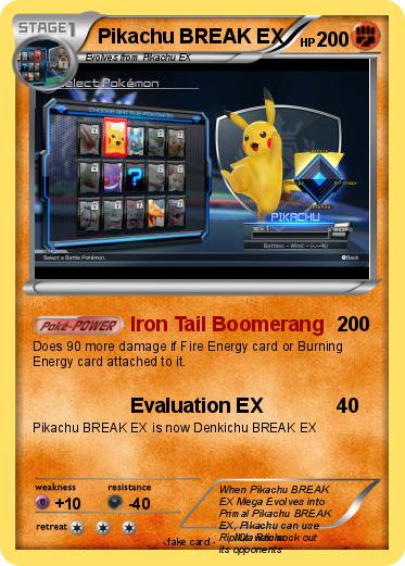 Pokemon Pikachu BREAK EX