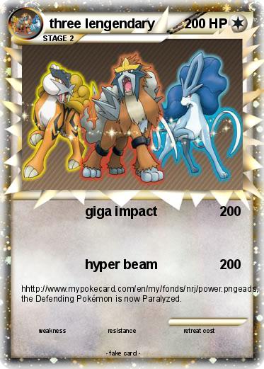 Pokemon three lengendary
