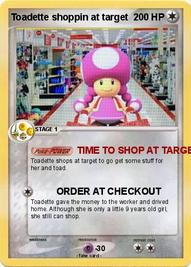 Pokemon Toadette shoppin at target