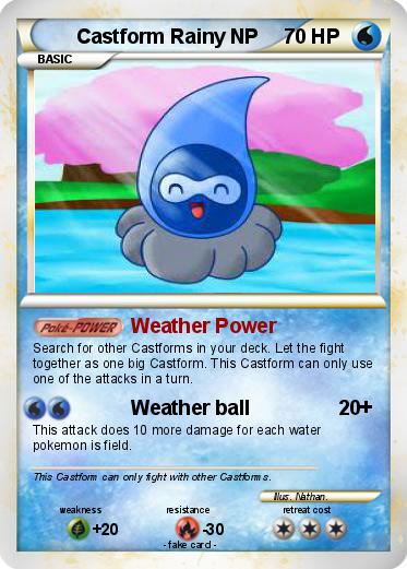 Pokemon Castform Rainy NP