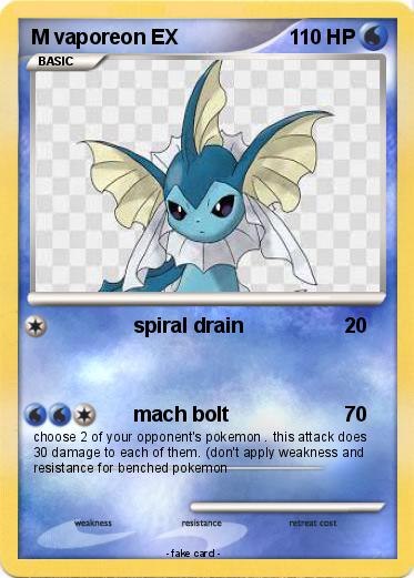 Pokemon M vaporeon EX
