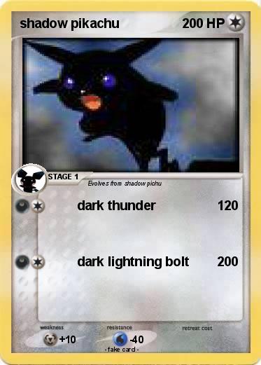 Pokemon shadow pikachu