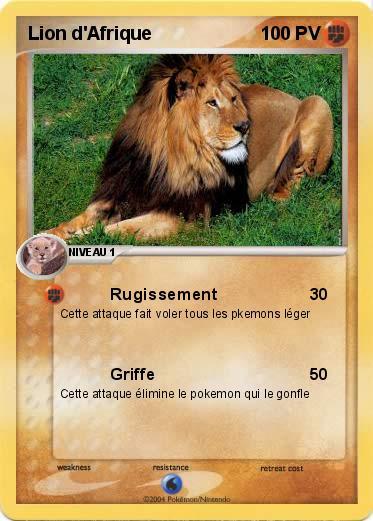 Pokemon Lion d'Afrique